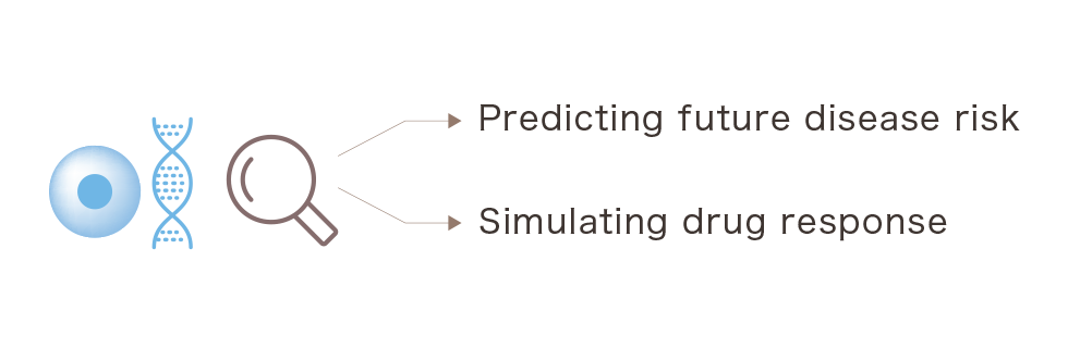 Disease risk prediction and drug response simulation